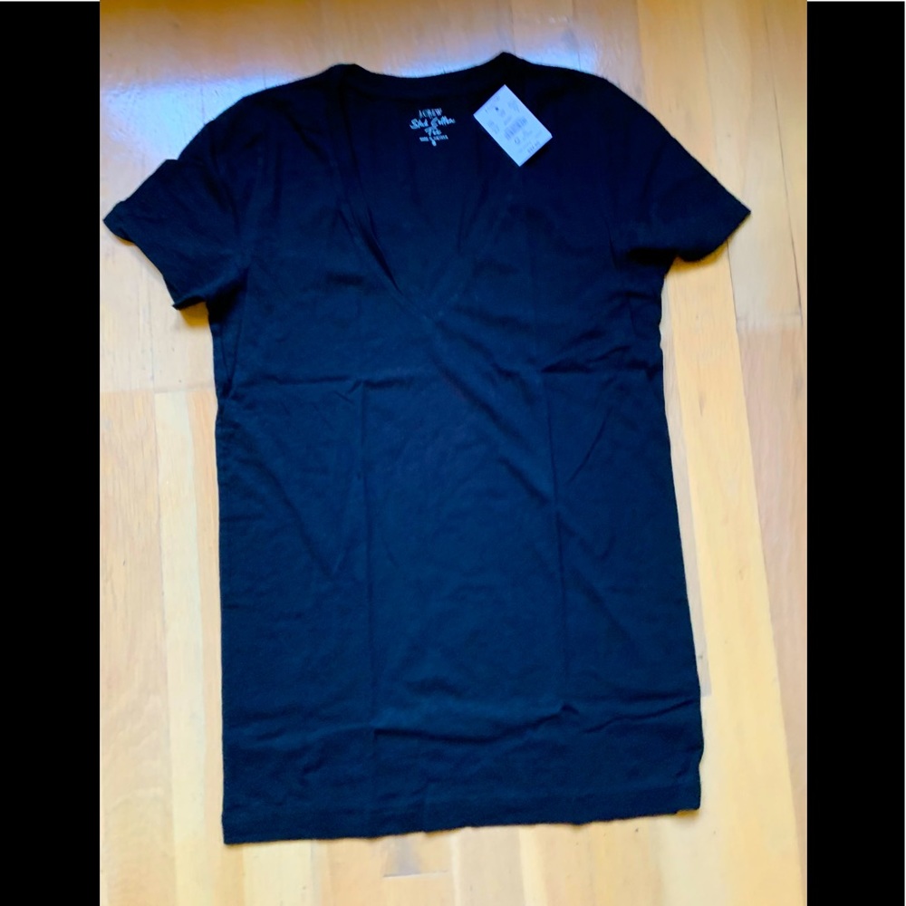 NWT J.Crew Factory Black Slub Cotton tee
